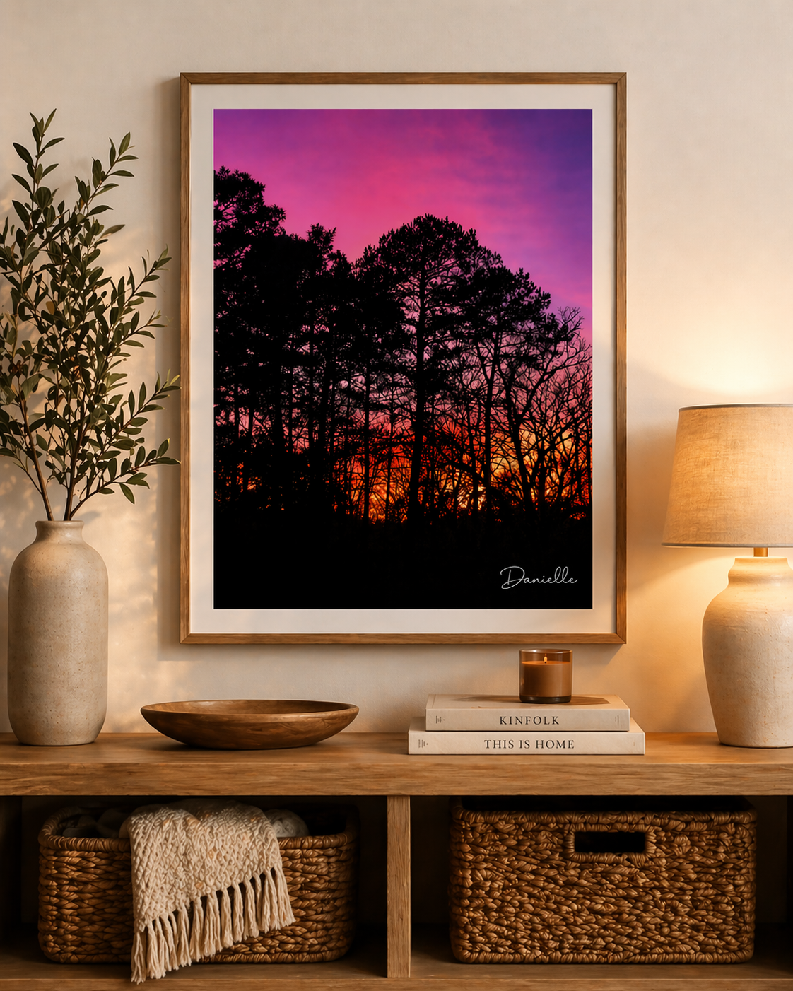 Crimson Canopy Sunset - Dramatic Sunset Digital Print