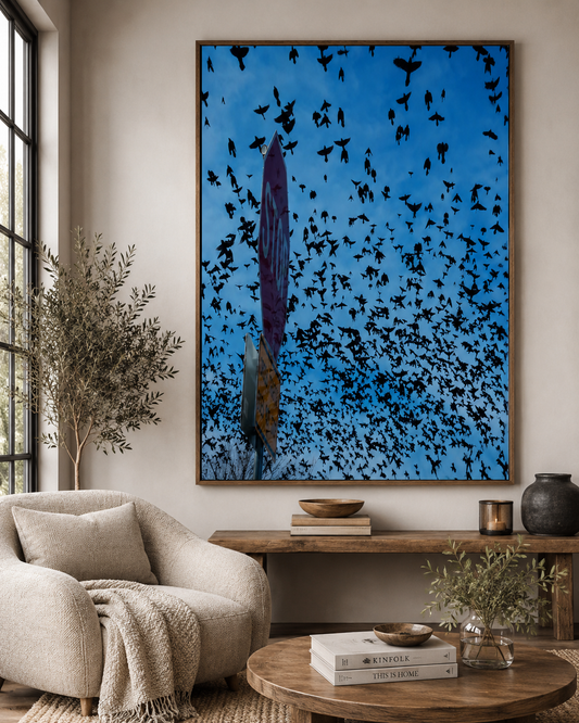 Unstoppable Momentum: Bird Murmuration Digital Print Collection