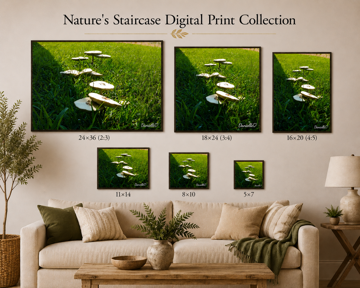 Nature's Staircase - Mushroom Digital Print