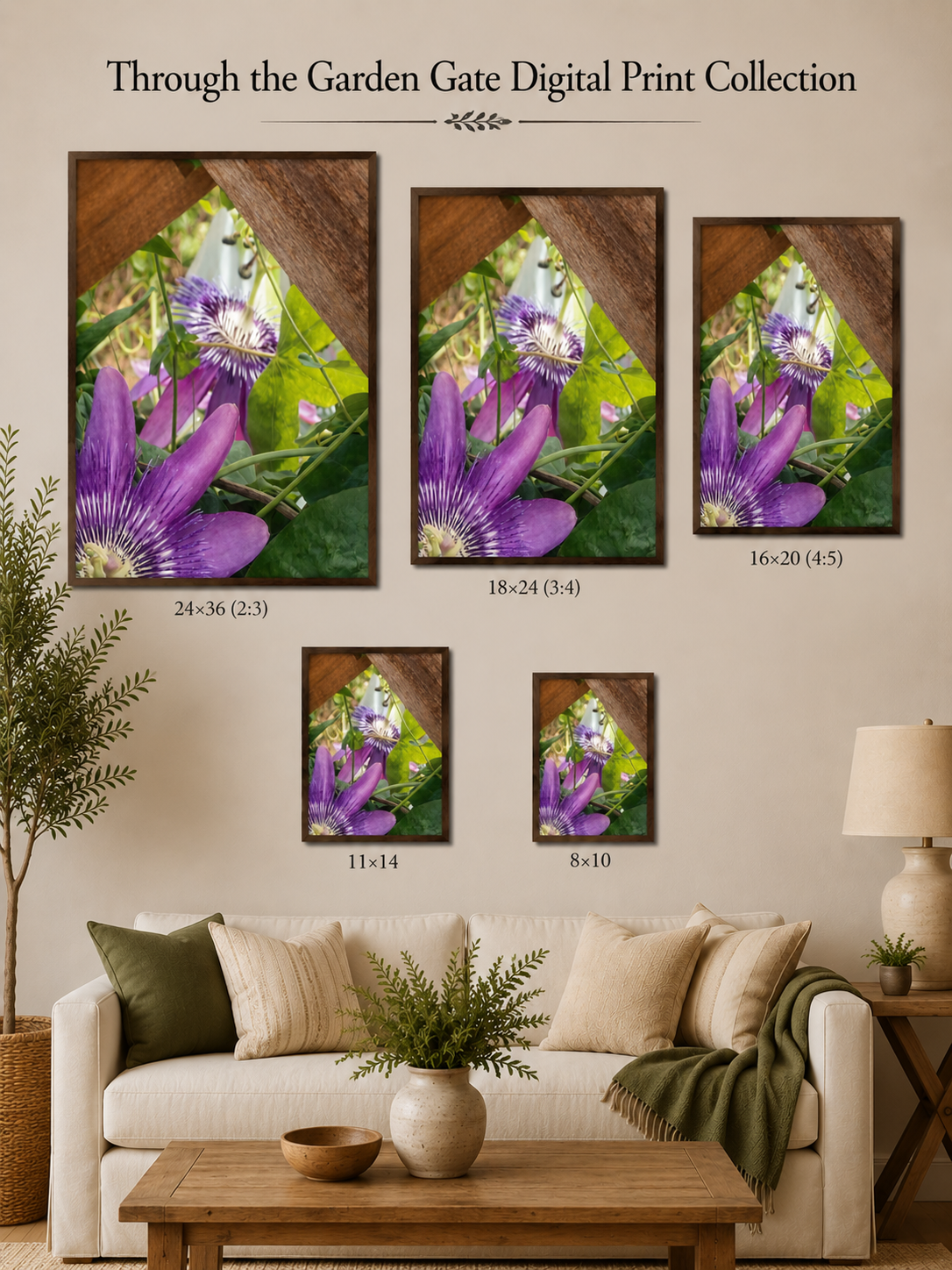 Through the Garden Gate - Passion Flower Digital Print