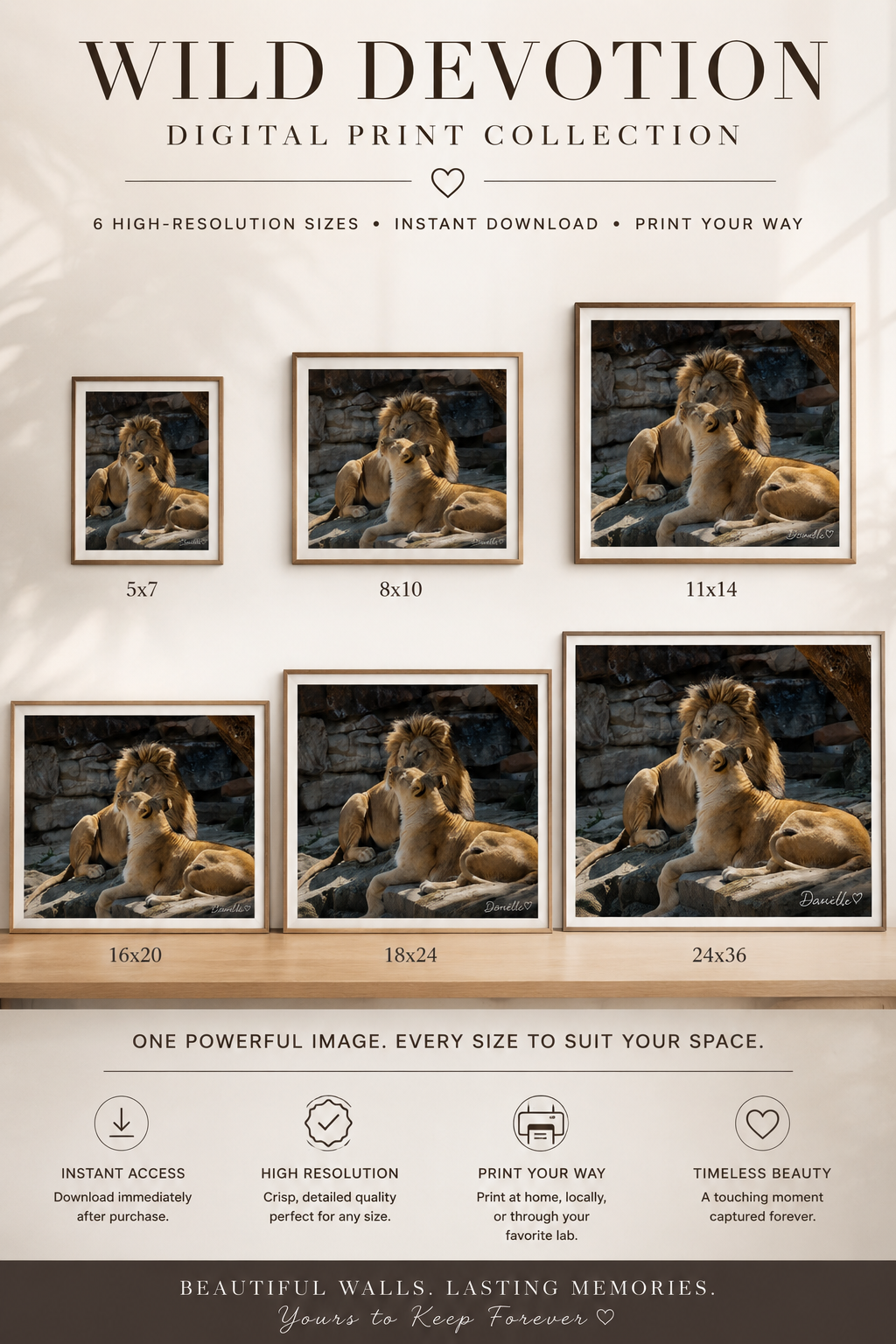 Wild Devotion - Lion Digital Print