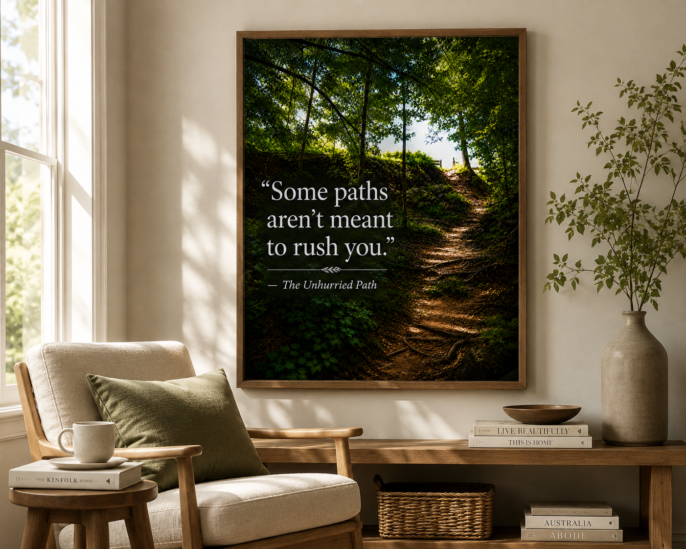 Some Paths Aren't Meant To Rush You - Forest Trail Digital Print | Peaceful Nature Wall Art